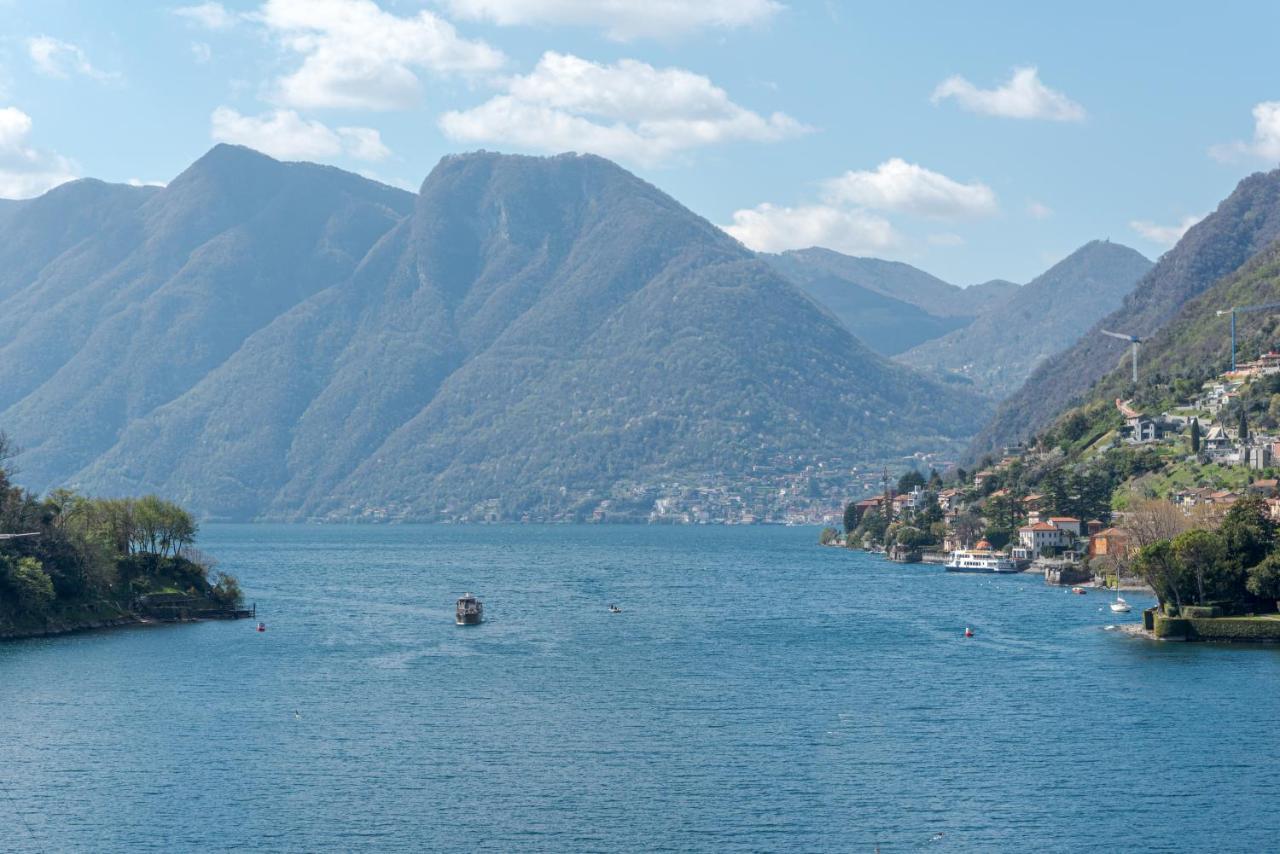 Lake Como Apartment With Balcony And Private Parking Ossuccio Bagian luar foto